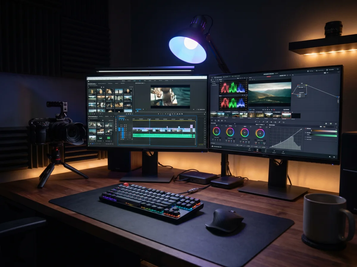 AI video production workspace